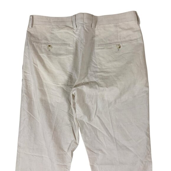 J Crew Ludlow Linen Blend Dress Pants Slim Fit Light Beige Summer Wedding 31x32 - Picture 4 of 9